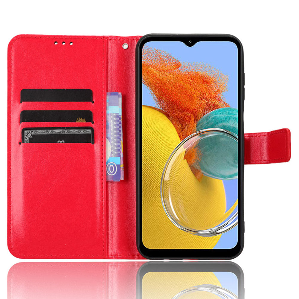 Wallet Phone Case for Samsung Galaxy M54 5G / F54 5G Crazy Horse Texture PU Leather Flip Stand Cover Wallet Phone Case for Samsung Galaxy M54 5G / F54 5G Crazy Horse Texture PU Leather Flip Stand Cover